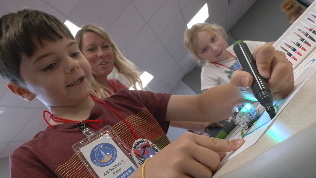 Students at Louisville's Holy Cross High School take part in Central Creativity's NASA Astro Camp